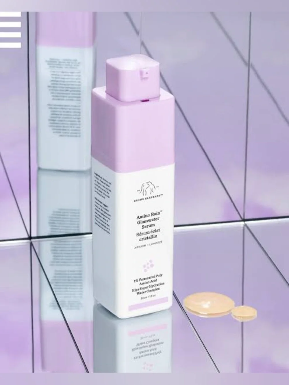 Drunk Elephant 🐘 Amino Rain Glasswater Serum • Hydrating Glow • Brand New in Box
